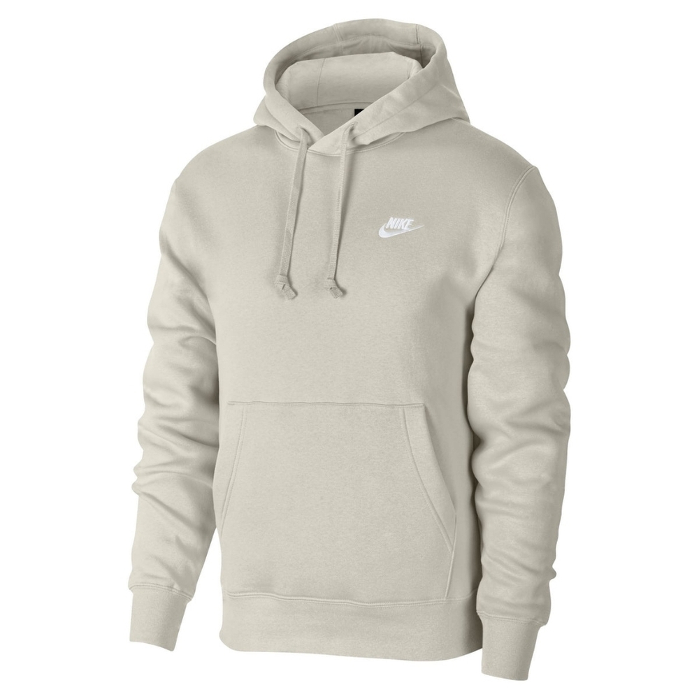 Nike Sportswear Club Fleece Pullover Hoodie Light Bone Size L NWT